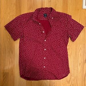 J. Crew Burgundy Floral Button Down Shirt